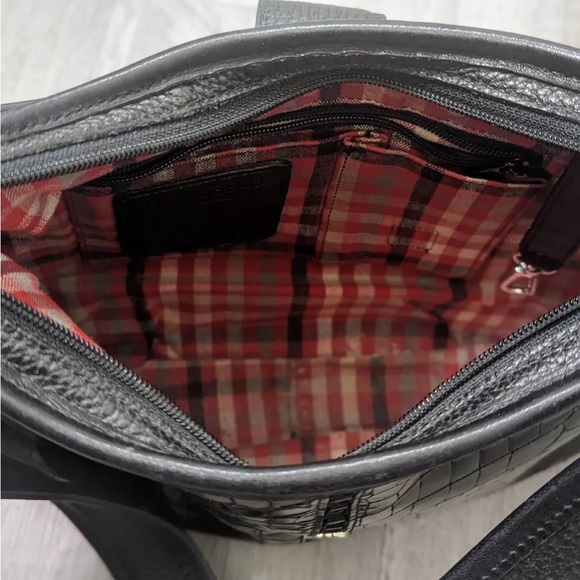 Brighton Leather Alligator Embossed Pre-owned Handbag NWOT - Picture 7 of 8